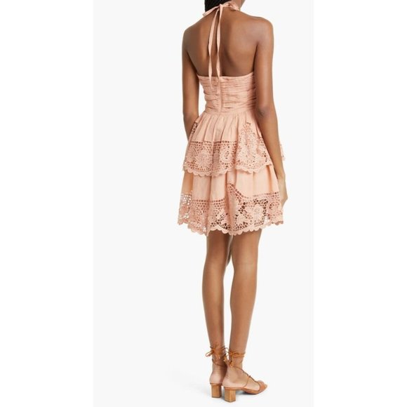 ULLA JOHNSON SAVANNAH LINEN COTTON BLEND AZALEA MINI DRESS sz 6 - Picture 4 of 5